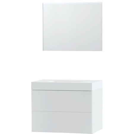 Meuble Puro solo coloris blanc 90 solid puro avec miroir