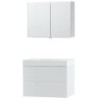 Meuble Puro solo coloris blanc 90 solid puro avec armoire de toilette