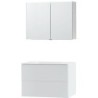 Meuble Puro solo coloris blanc 90 solid molto avec armoire de toilette