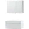 Meuble Puro solo coloris blanc 90 1 tiroir solid puro avec armoire de toilette