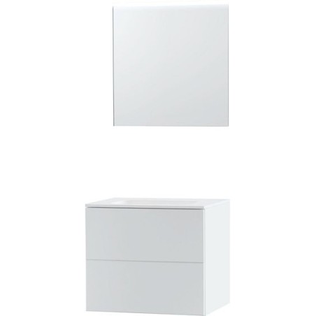 Meuble Puro solo coloris blanc 70 solid molto avec miroir