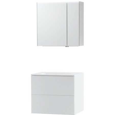 Meuble Puro solo coloris blanc 70 solid molto avec armoire de toilette