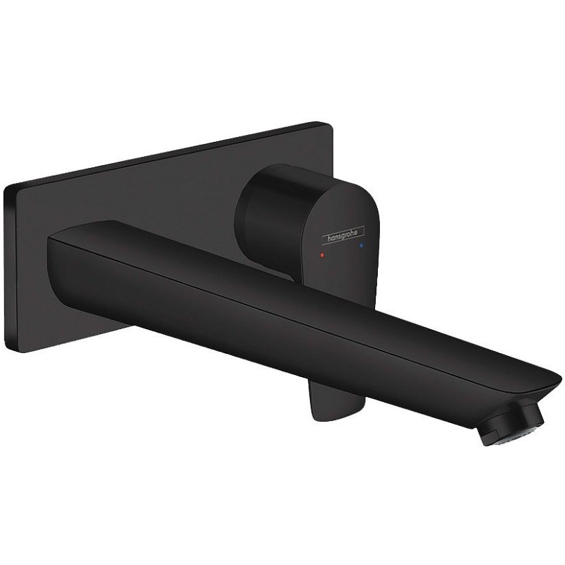 Hansgrohe set de finition mitigeur lavabo mural talis e 225mm noir mat