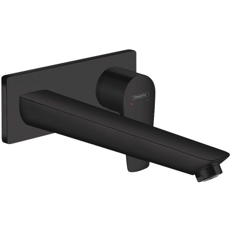 Hansgrohe set de finition mitigeur lavabo mural talis e 225mm noir mat