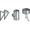 Poujoulat kit de plain pied compose de:t+tampon+support+siphon multi+ 130/200mm