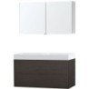 Meuble Puro duo coloris wengé 120 solid Puro avec armoire de toilette