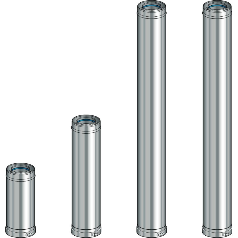 Poujoulat kit étage sans chaudière compose de:2xtube 1m+1xtube 0,5m+1xtube 0,25m multi+ 110/160mm