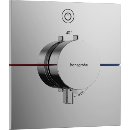 Hansgrohe set de finition thermostat +1 fonction comfort e chrome