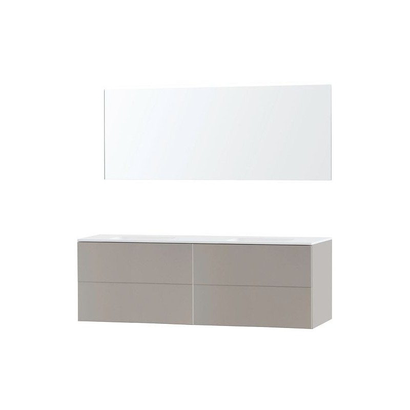 Meuble Puro duo coloris gris 180 solid molto avec miroir