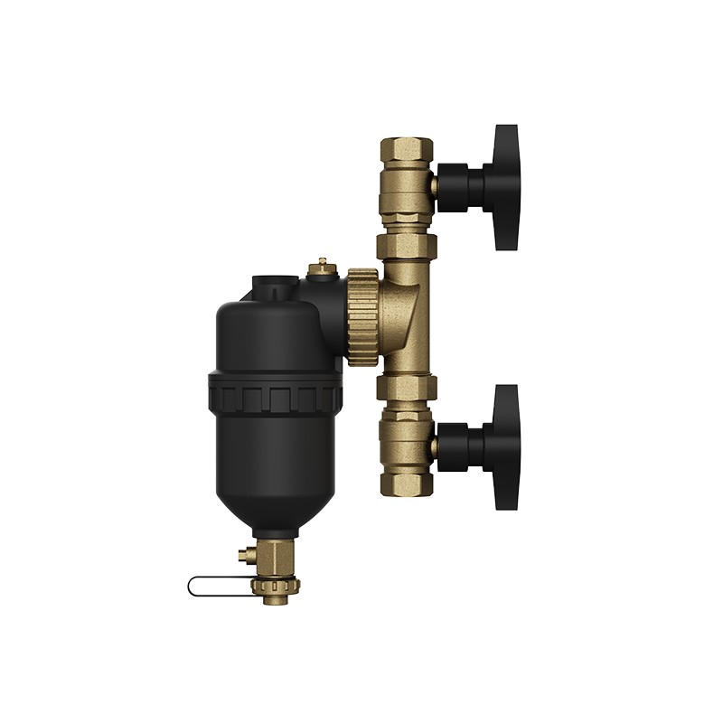 Sanipex Filtre en ligne hydro cyclonique et magnétique 3/4" plus vanne magnétique inclus