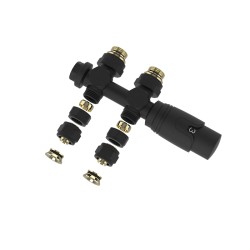 Sanipex vanne radiateur thermostatique design raccordement mural et sol 1/2Mx16/2 M30 noir mat