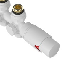 Sanipex vanne radiateur thermostatique design raccordement mural et sol 1/2Mx16/2 M30 blanc