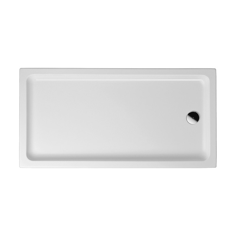 Aloni receveur de douche rectangulaire acrylique blanc brillant 140x90x4 cm