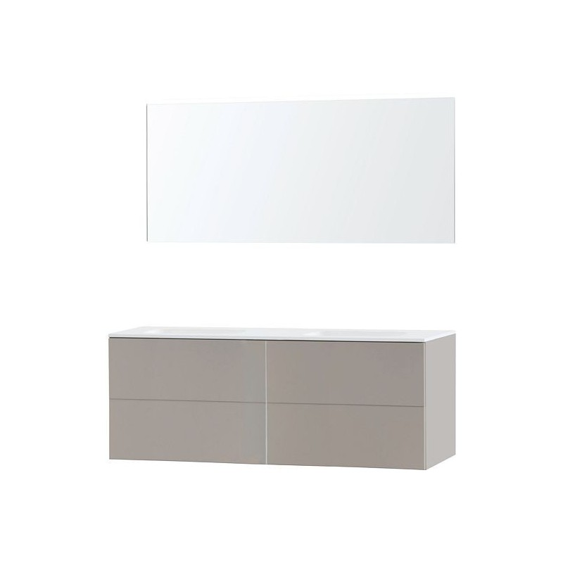 Meuble Puro duo coloris gris 160 solid molto avec miroir