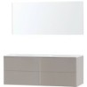 Meuble Puro duo coloris gris 160 solid molto avec miroir