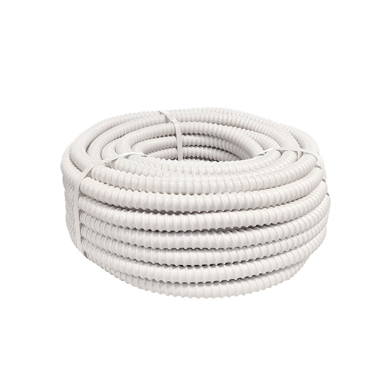 Tuyau d'évacuation des condensats climatiseur universel flexible diamètre 16 mm 25 m blanc