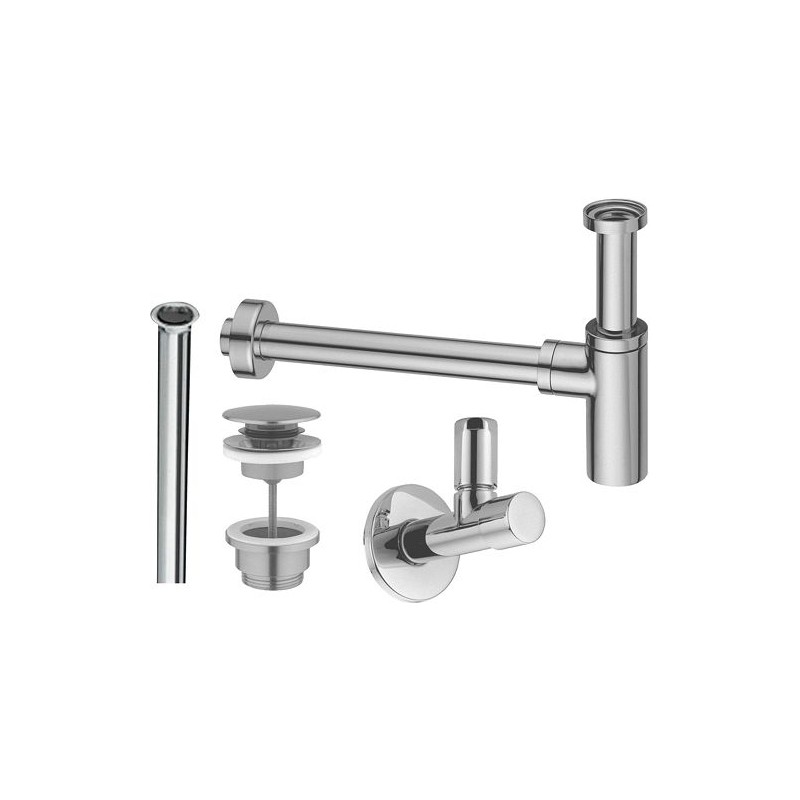 Nobili set de raccordement lave-mains universel inox