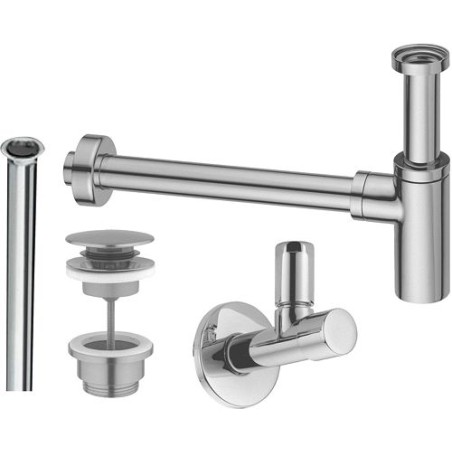 Nobili set de raccordement lave-mains universel inox