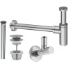 Nobili set de raccordement lave-mains universel inox