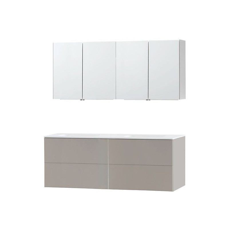 Meuble Puro duo coloris gris 160 solid molto avec armoire de toilette