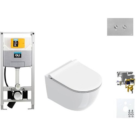 Catalano wallfix oli WC suspendu SFERA 50 slim seat blink inox