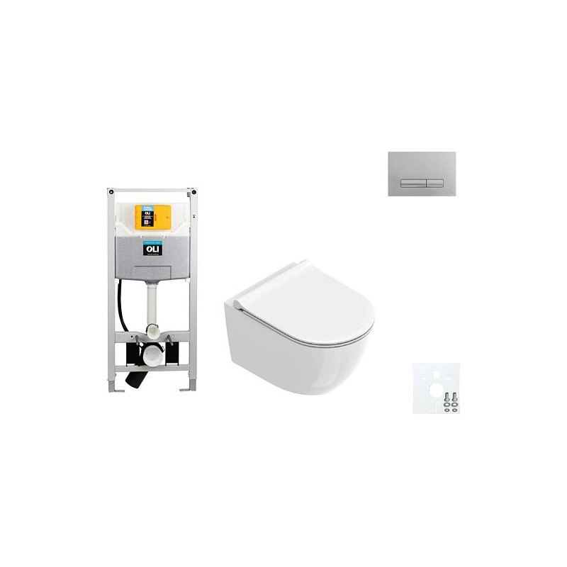 Catalano wallfix oli WC suspendu SFERA 50 slim seat glam mat chrome