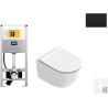 Catalano wallfix oli WC suspendu SFERA 50 slim seat glam mat coloris noir