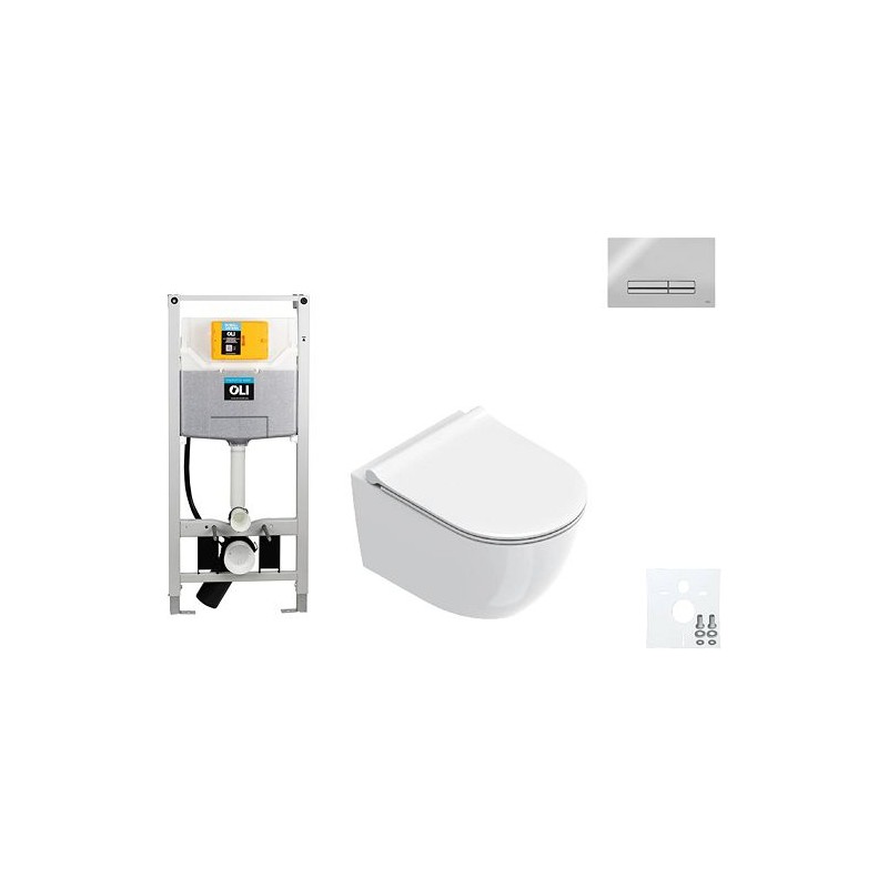 Catalano wallfix oli WC suspendu SFERA 50 slim seat glam brillant chrome
