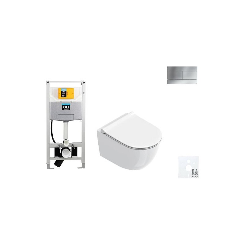 Catalano wallfix oli WC suspendu SFERA 50 slim seat slim mat chrome