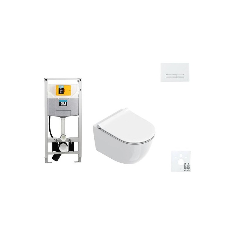 Catalano wallfix oli WC suspendu SFERA 50 slim seat glam coloris blanc