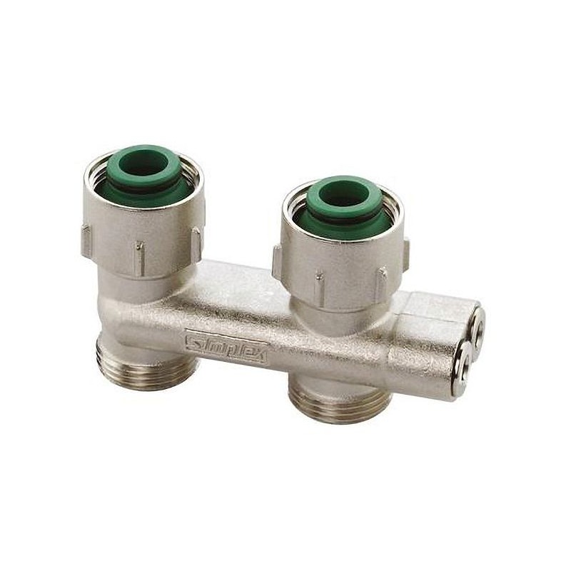 Simplex bloc H inverse 2tube droit 3/4" EK