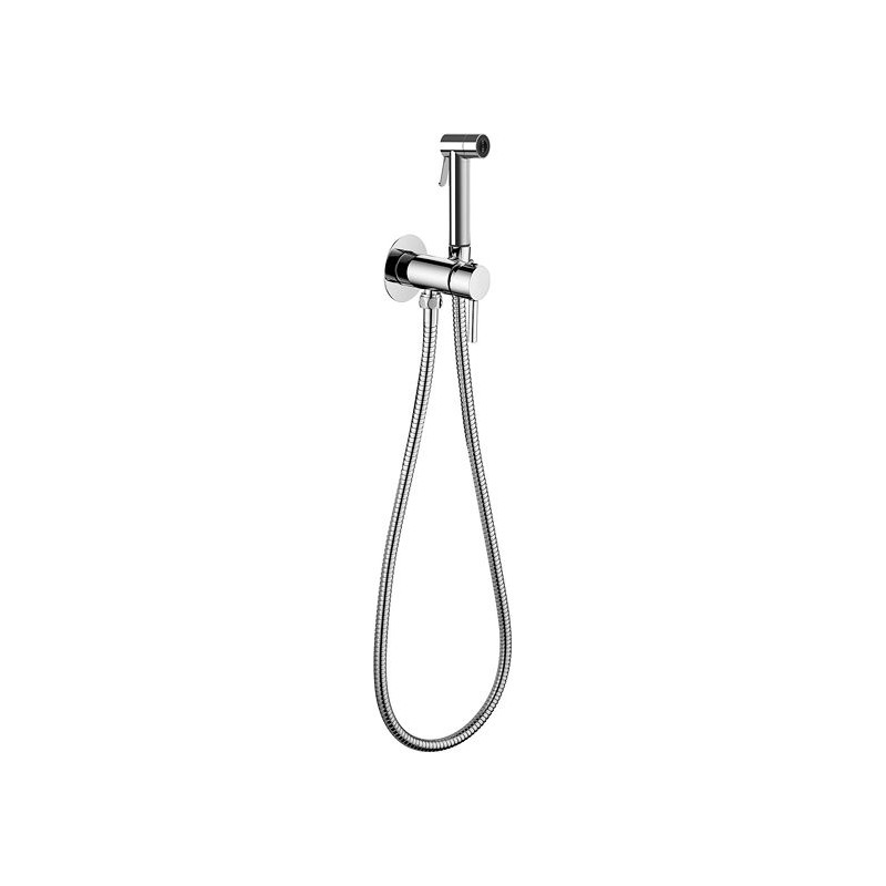 Paffoni set de douche à main WC avec encastrement pour mitigeur et clapet anti-retour belgaqua chrome