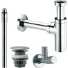 Nobili set de raccordement lave-mains +trop-plein chrome