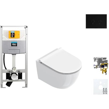 Catalano wallfix oli WC suspendu SFERA 50 slim seat blink coloris noir