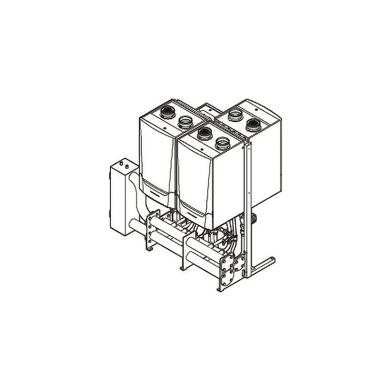 Remeha systeme cascade PREFAB complet pour montage EN RG DE 3X QUINTA ACE 160