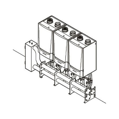 Remeha systeme cascade PREFAB complet pour montage EN LW DE 3X QUINTA ACE 160