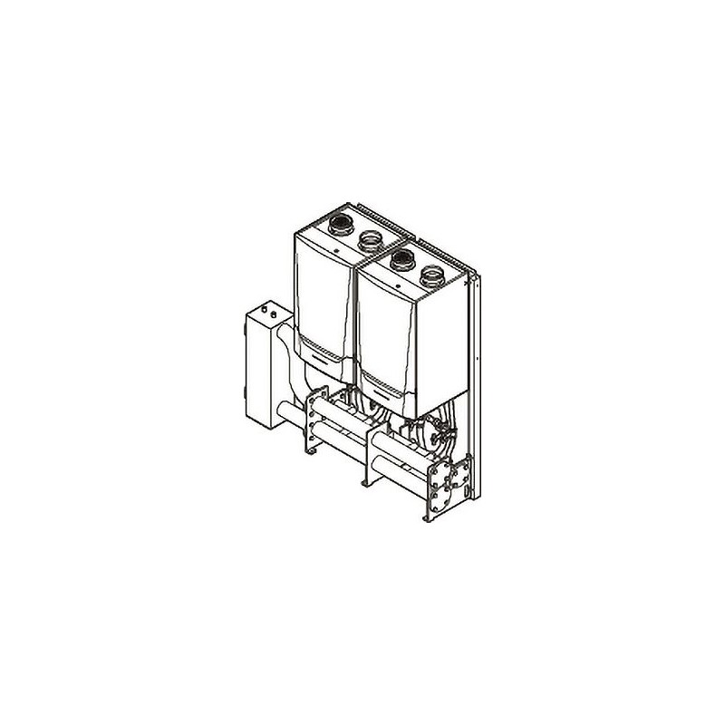 Remeha systeme cascade PREFAB complet pour montage LV DE 2X QUINTA ACE 160