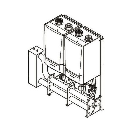 Remeha systeme cascade PREFAB complet pour montage LV DE 2X QUINTA ACE 160