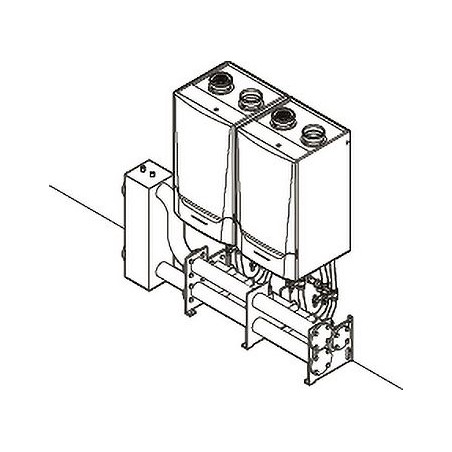 Remeha systeme cascade PREFAB complet pour montage EN LW DE 2X QUINTA ACE 160