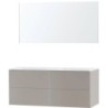 Meuble Puro duo coloris gris 140 solid molto avec miroir