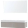 Meuble Puro duo coloris gris 140 1 tiroir solid Puro avec miroir