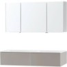 Meuble Puro duo coloris gris 140 1 tiroir solid molto avec armoire de toilette