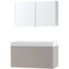 Meuble Puro duo coloris gris 120 solid Puro avec armoire de toilette