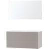 Meuble Puro duo coloris gris 120 solid molto avec miroir