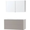 Meuble Puro duo coloris gris 120 solid molto avec armoire de toilette