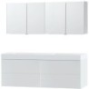 Meuble Puro duo coloris blanc 180 solid Puro avec armoire de toilette