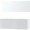 Meuble Puro duo coloris blanc 180 solid molto avec miroir