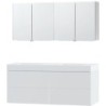 Meuble Puro duo coloris blanc 160 solid Puro avec armoire de toilette