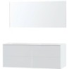 Meuble Puro duo coloris blanc 160 solid molto avec miroir