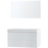 Meuble Puro duo blanc 120 solid Puro avec miroir